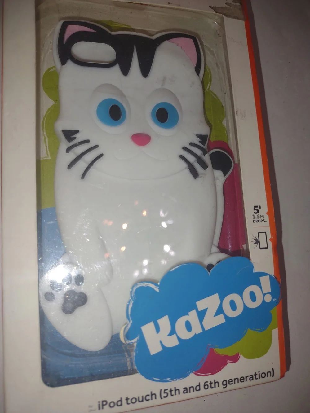 KaZoo White Cat Silicone Case for iPod touch (5th & 6th Gen)